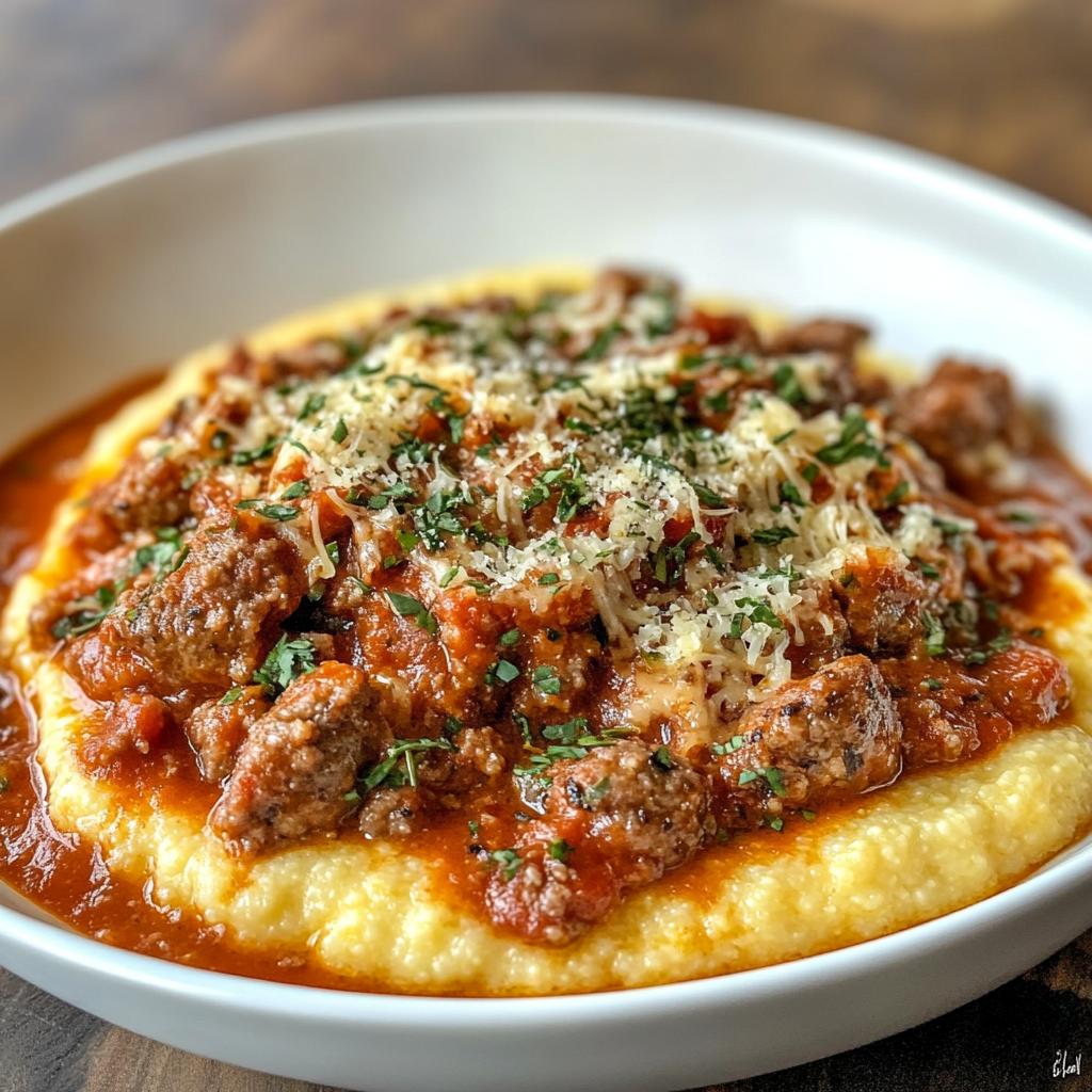 sausage ragu polenta bowls recipe - detail 1