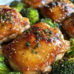 sheet pan chicken thighs with broccoli and honey mustard sauce recipe