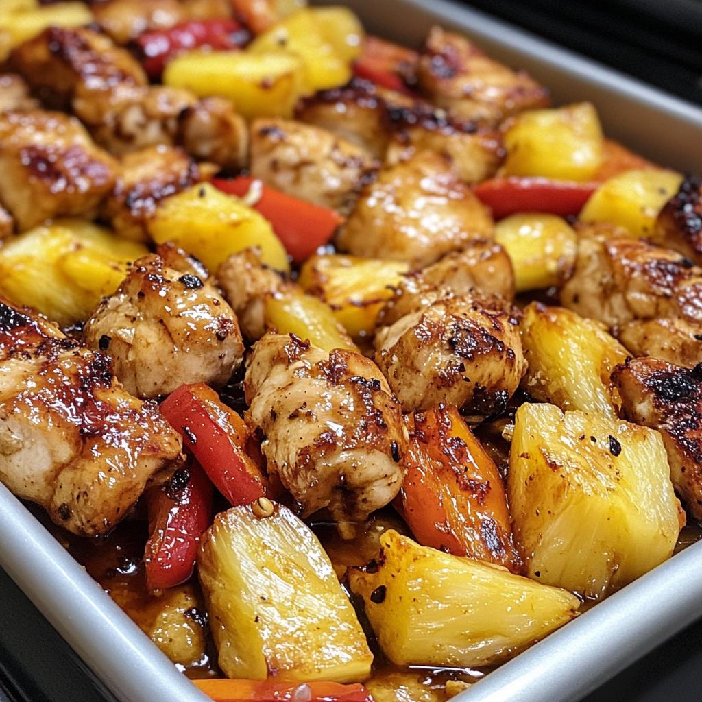 sheet pan teriyaki chicken and pineapple