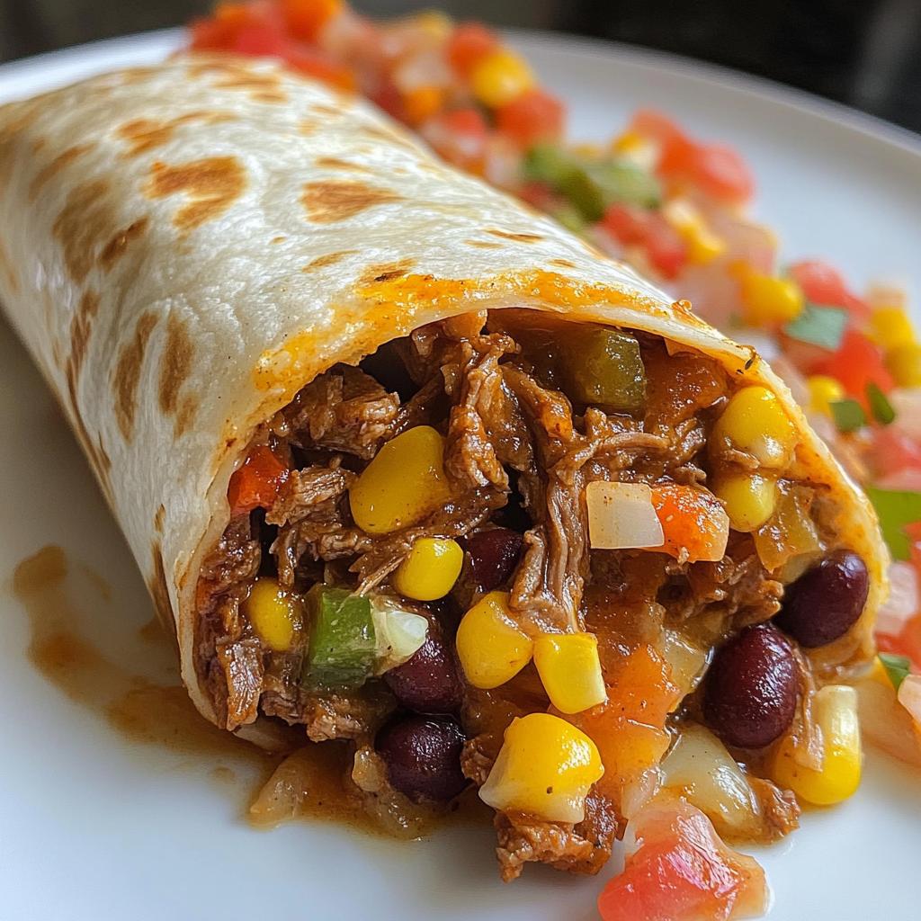 shredded beef burritos recipe