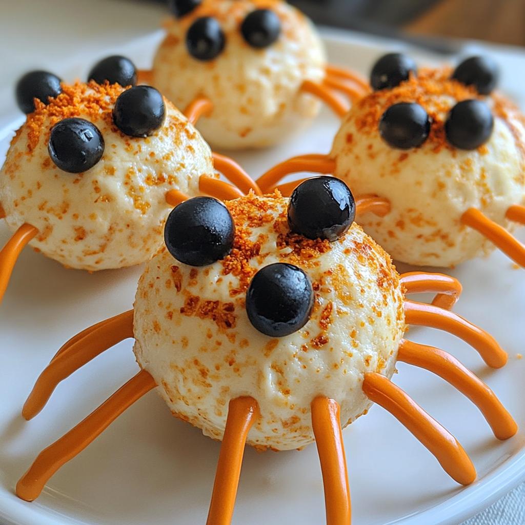 spider cheeseballs for halloween recipe