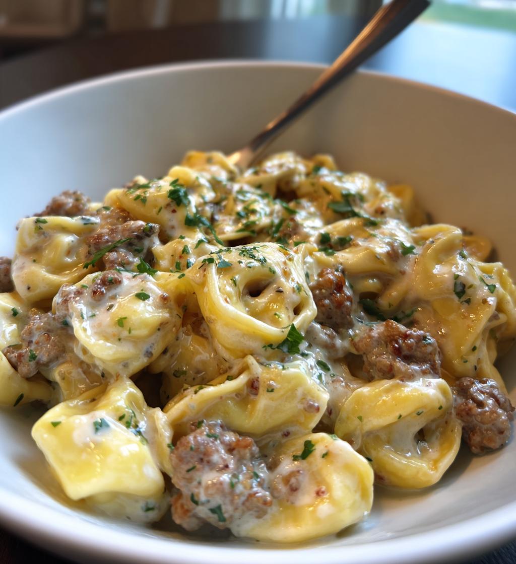 tortellini with sausage and mascarpone recipe - detail 1