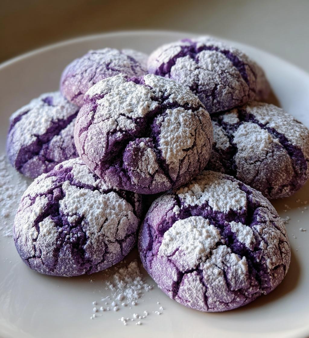 ube crinkle cookies recipe