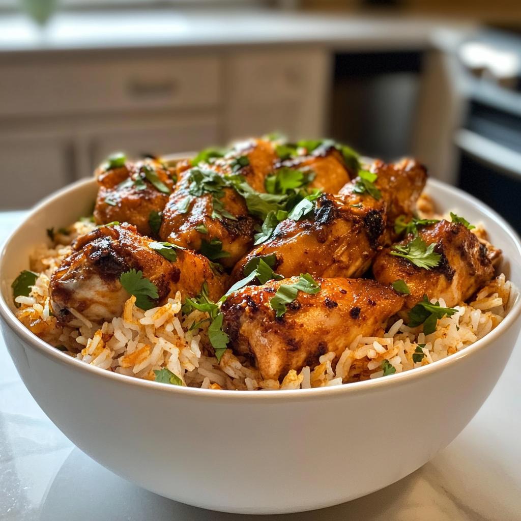 vadouvan chicken and cardamom spiced rice