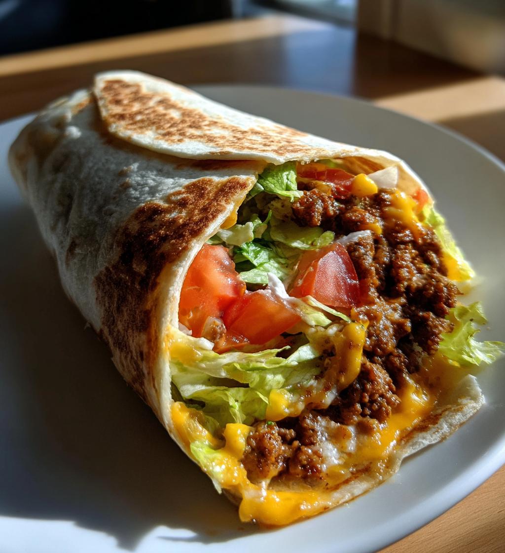 vegan cheeseburger wraps with plant based meat - detail 1