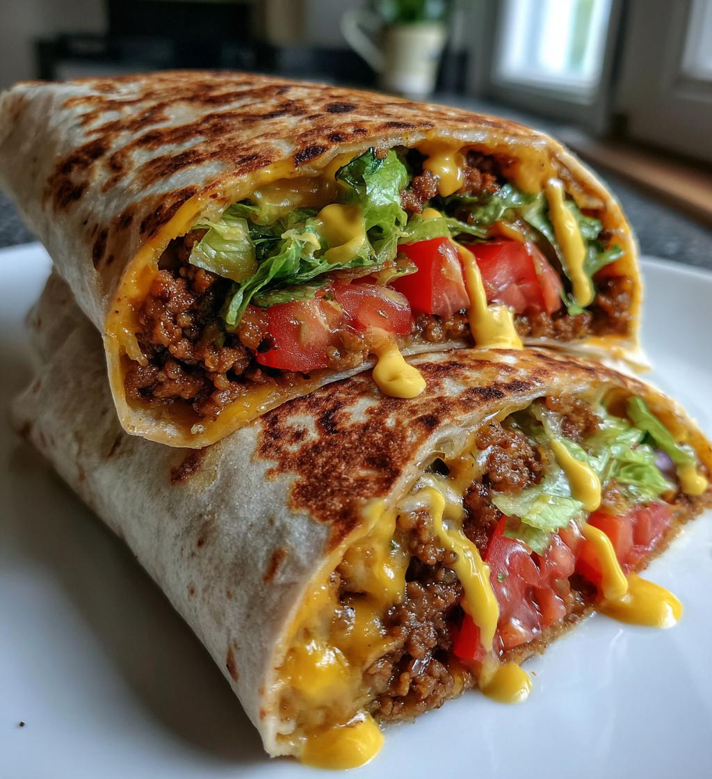 vegan cheeseburger wraps with plant based meat