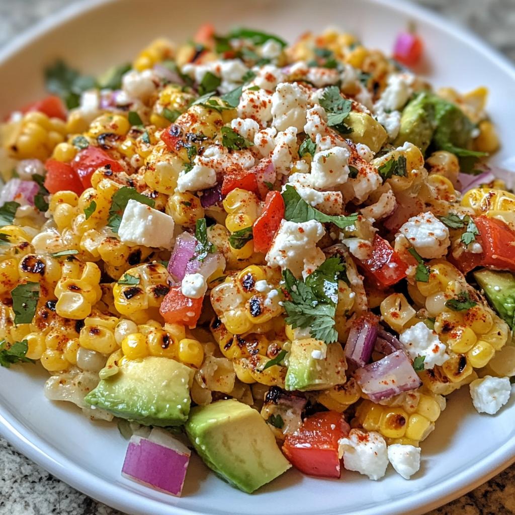 zesty mexican grilled corn salad