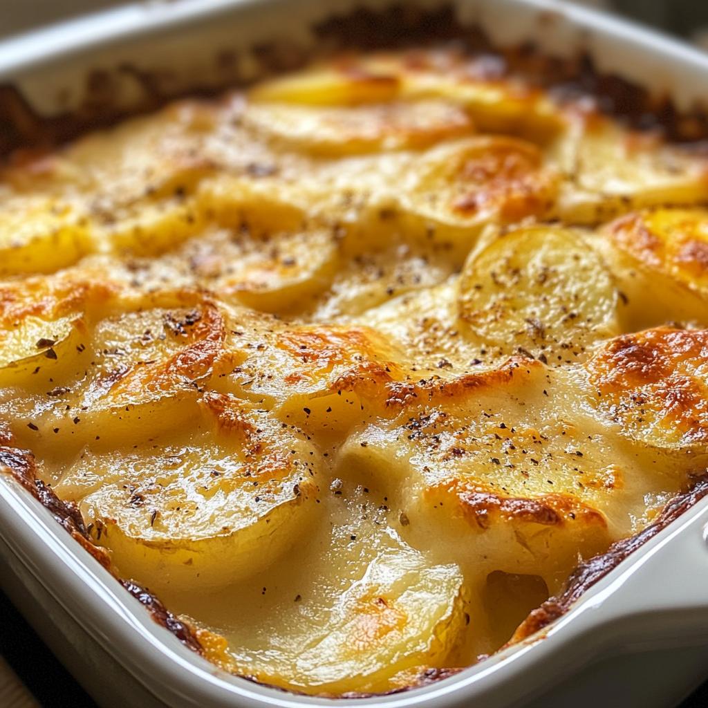 Aardappelgratin met kaas - detail 1