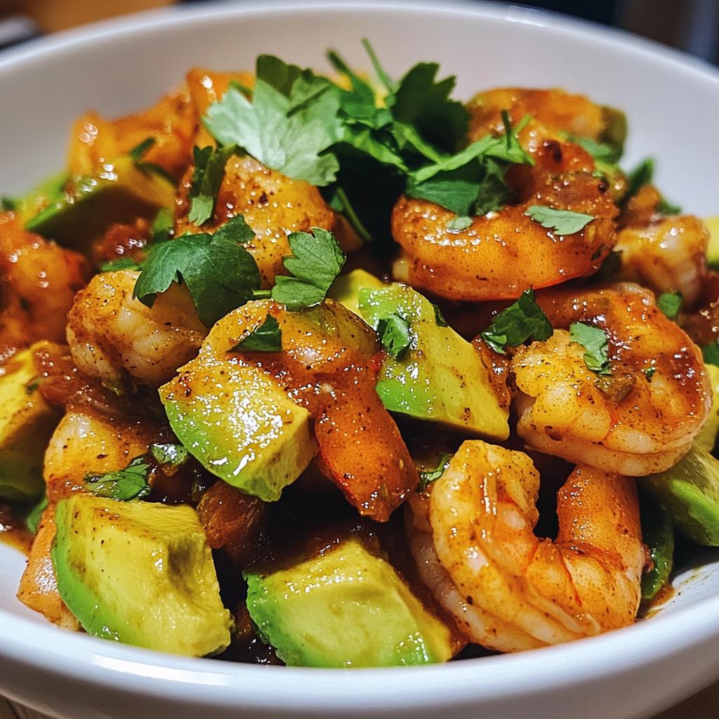 Avocado-garnaal met chilisaus