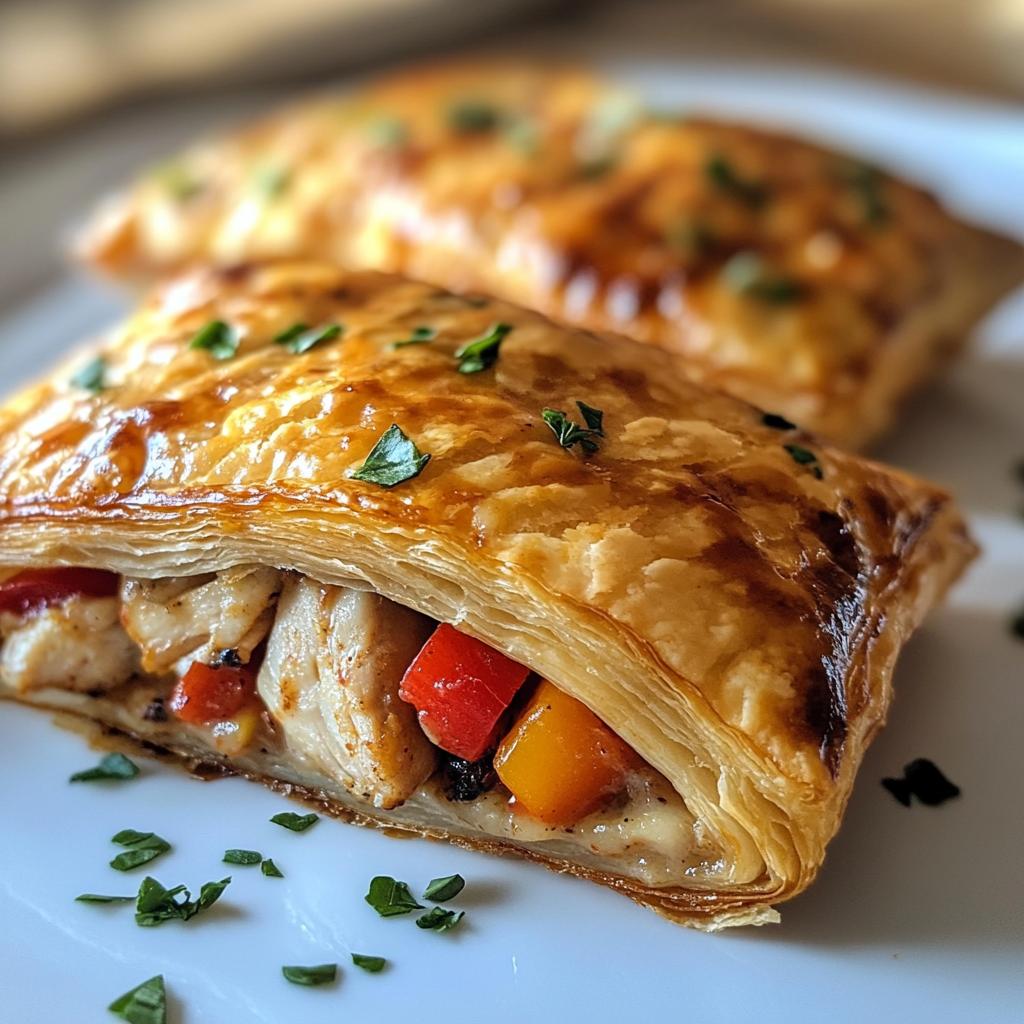 Bladerdeegpakketjes met kip - detail 1