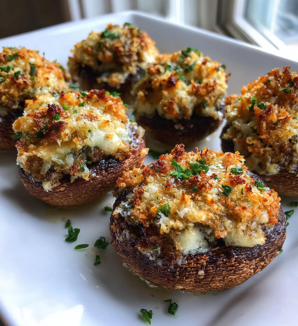 Champignons gevuld met brie - detail 1