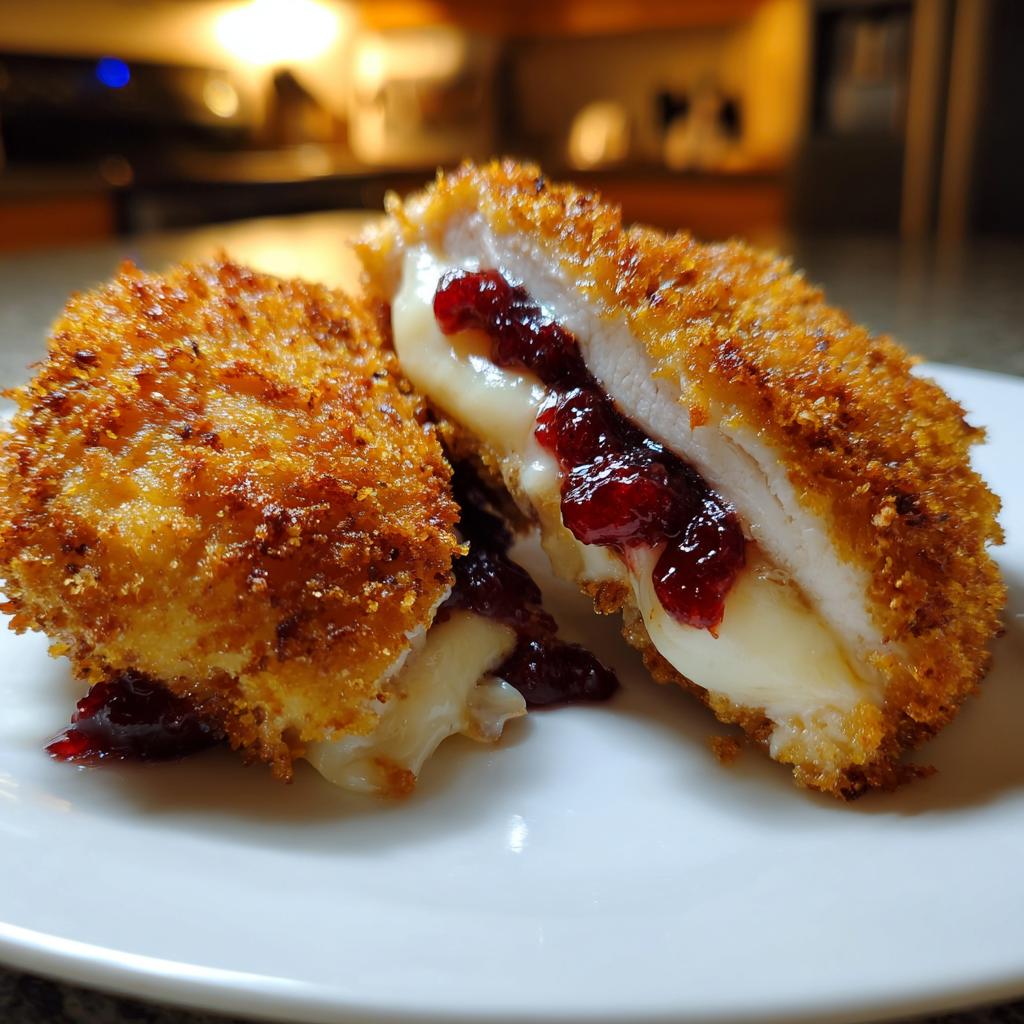 Cordon bleu met brie en cranberry