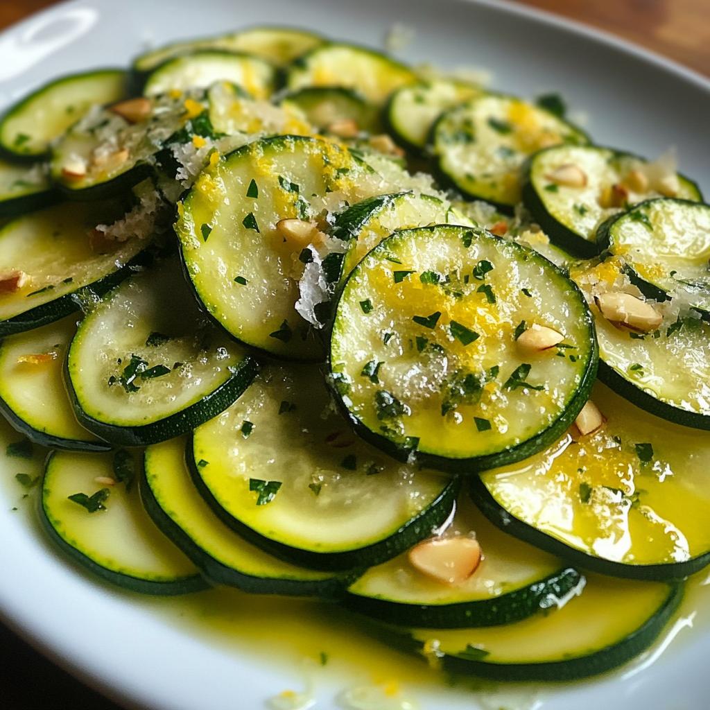 Courgette carpaccio met citroenolie - detail 1
