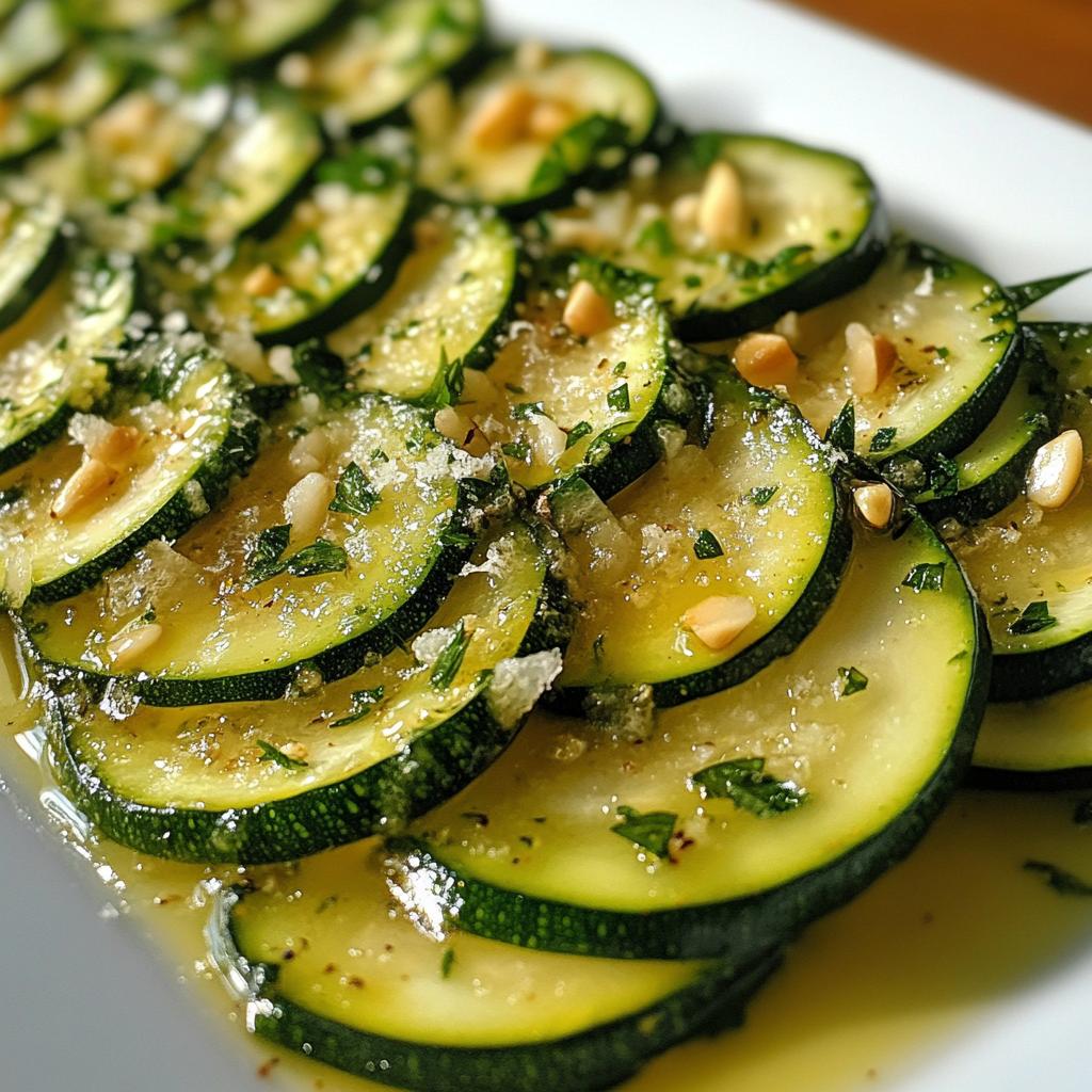 Courgette carpaccio met citroenolie