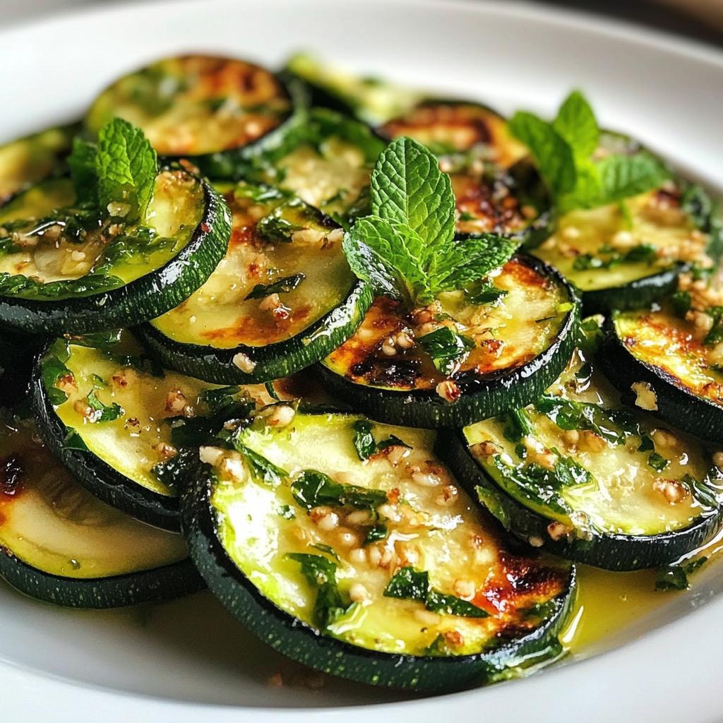 Courgettevinaigrette met munt