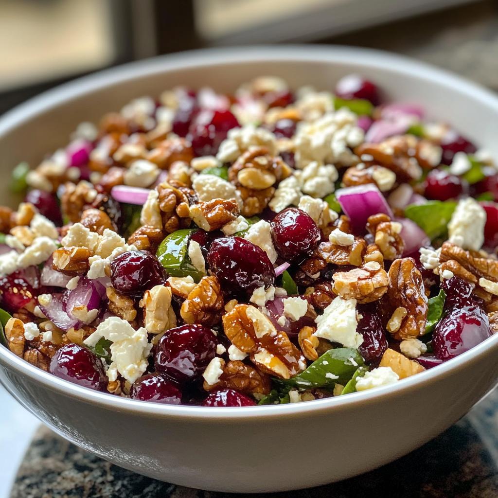 Cranberrysalade met walnoten - detail 1