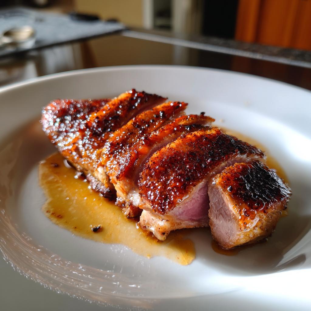 Eendenborst met honingglazuur