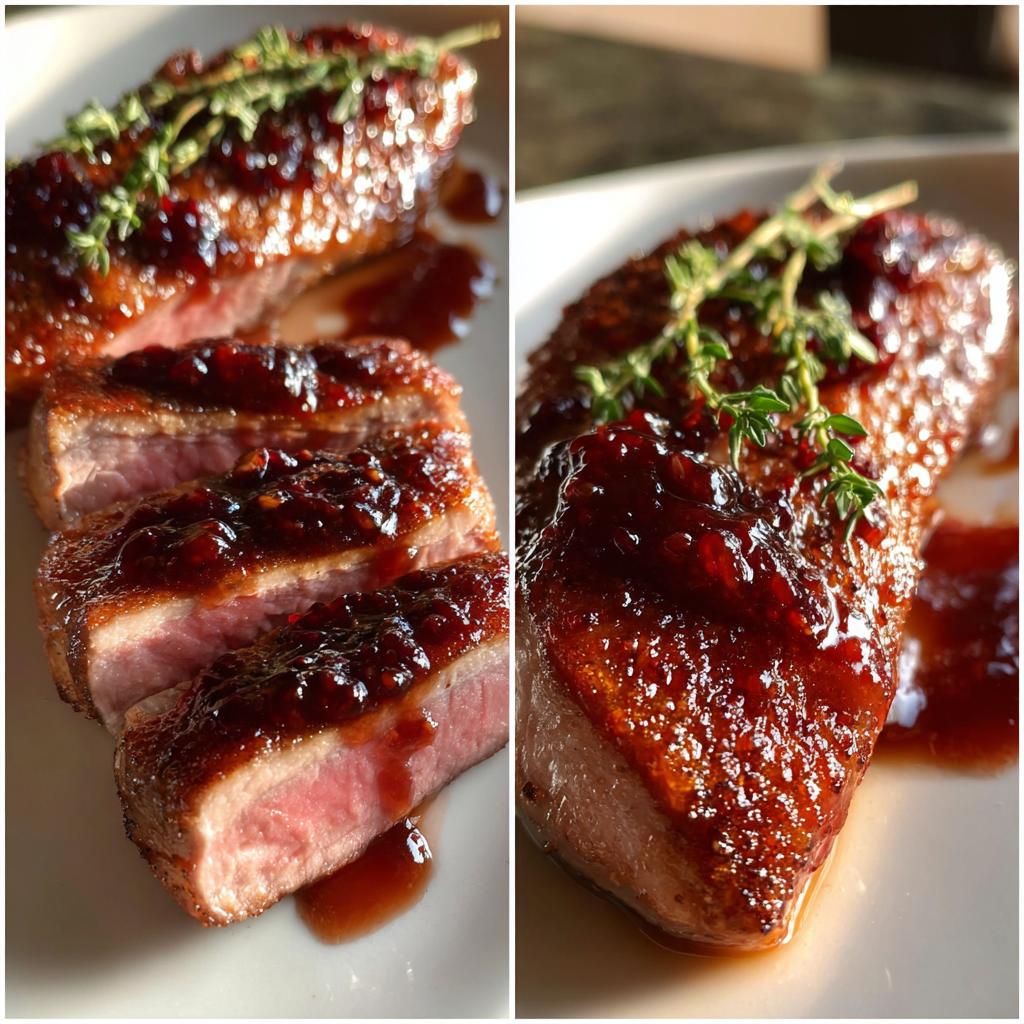 Eendenborst met vijgenjus - detail 1