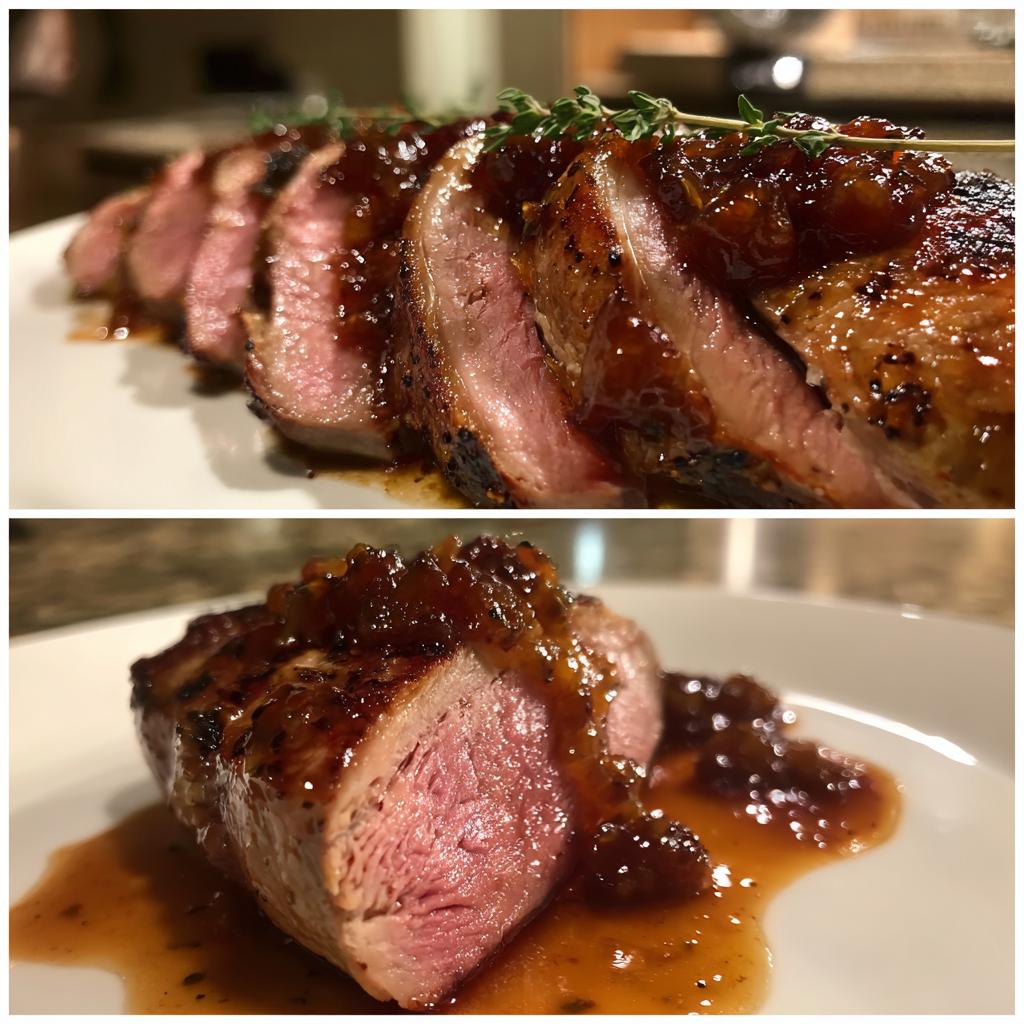 Eendenborst met vijgenjus