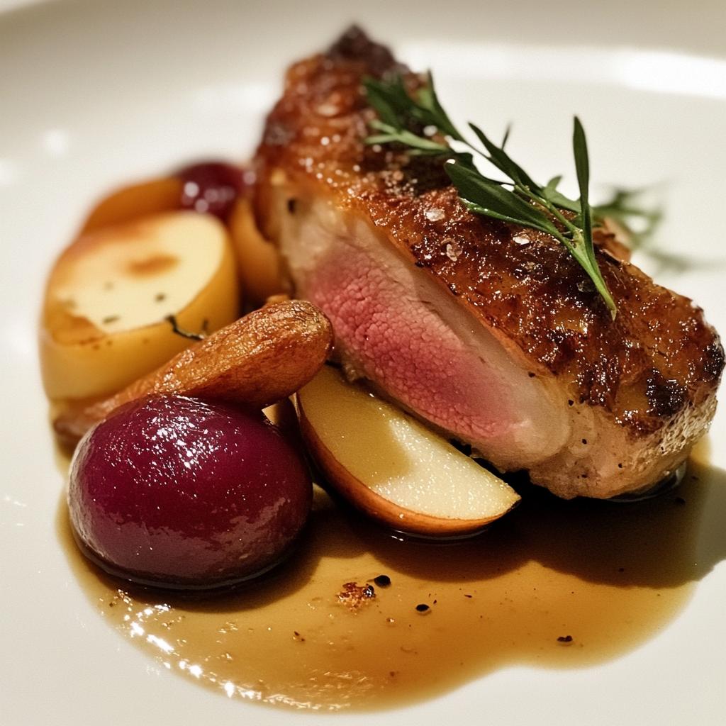 Eendenlever met appelcompote