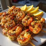 Garnalenspiesjes met knoflook