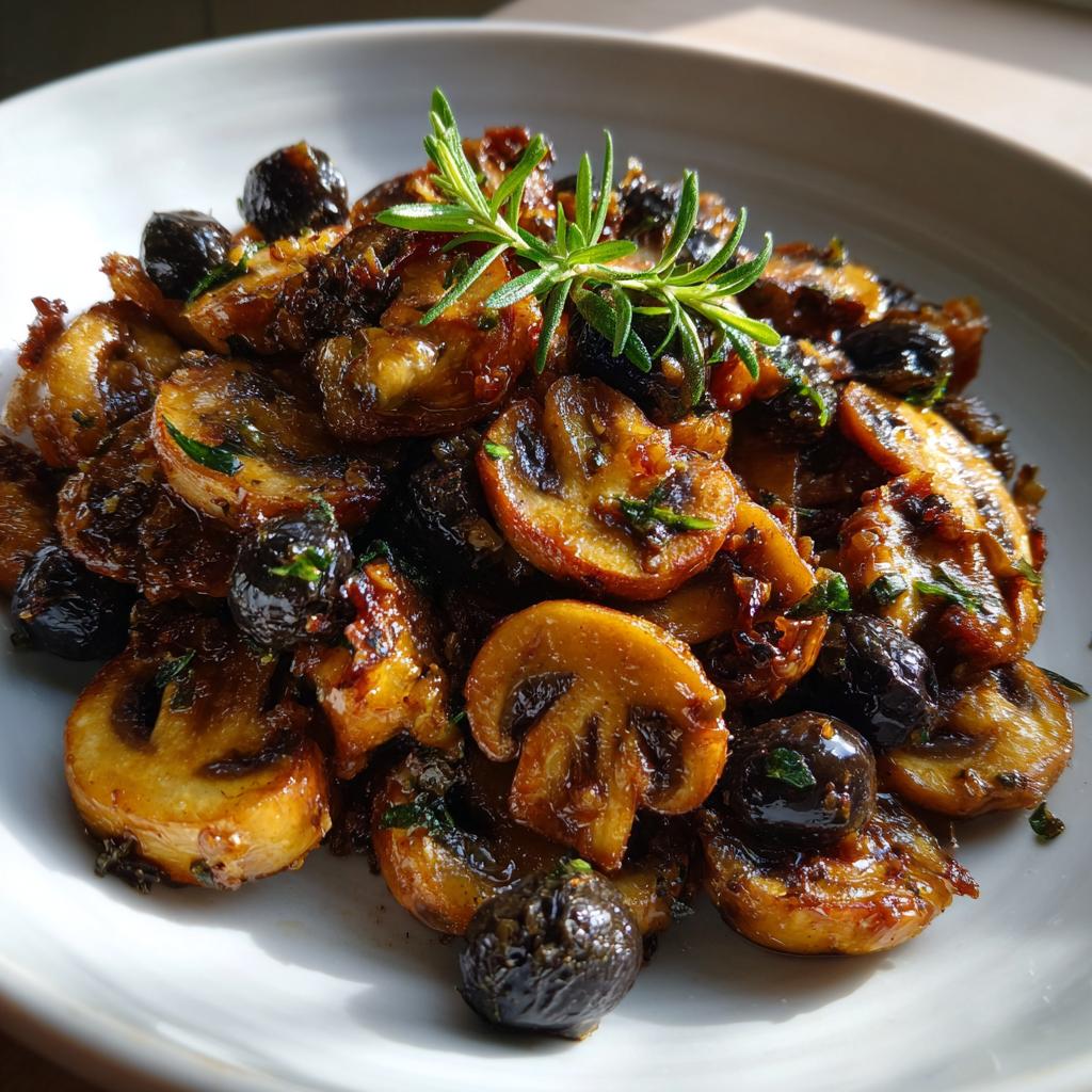 Gebakken champignon-tapenade