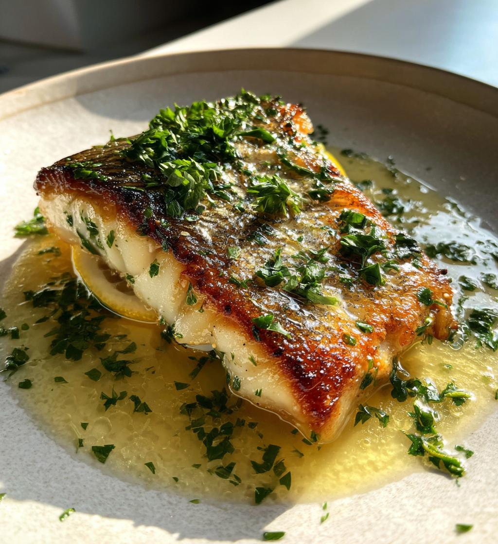 Gebakken zeebaars met citroenboter - detail 1