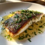 Gebakken zeebaars met citroenboter