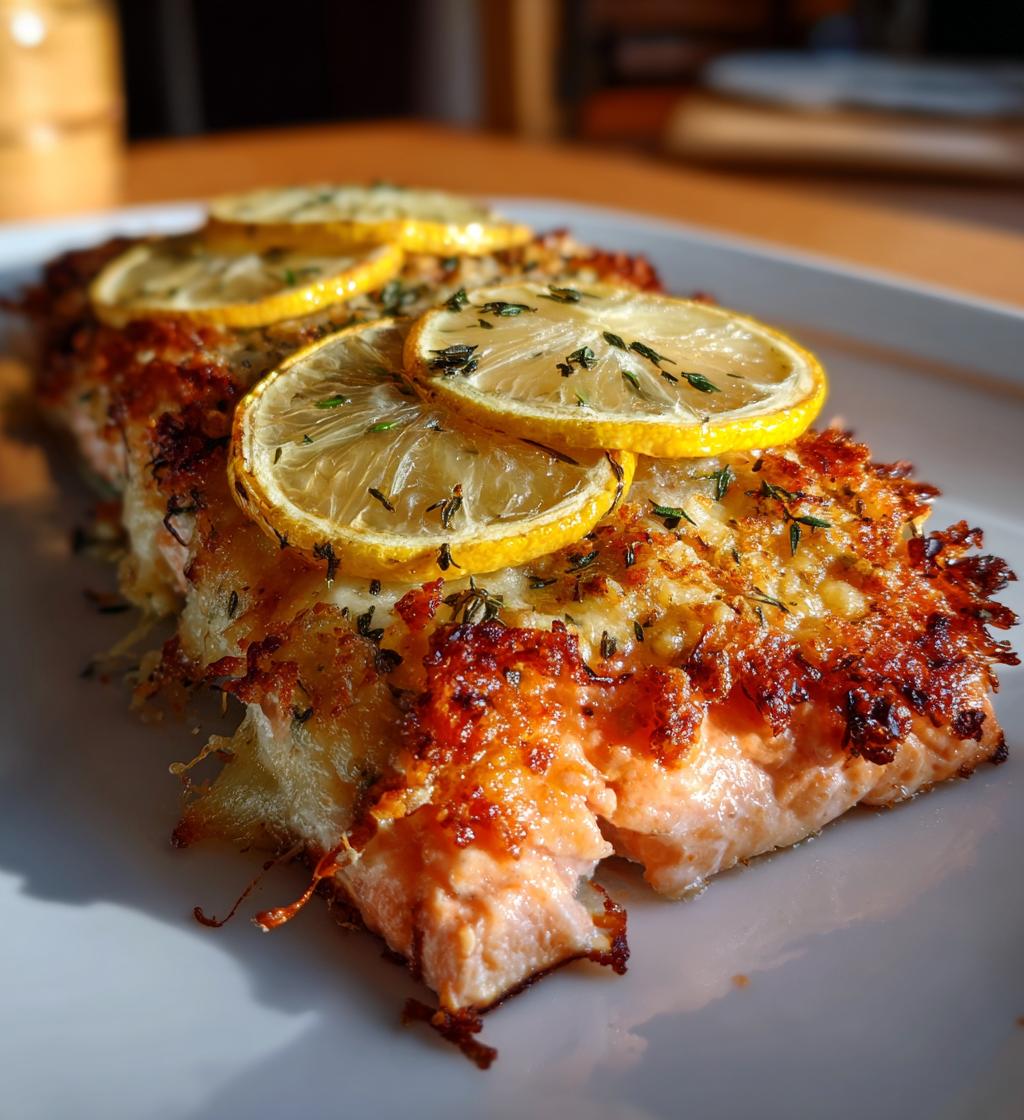 Gegratineerde zalm met citroen