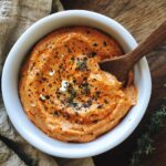 Geroosterde paprika en feta mousse