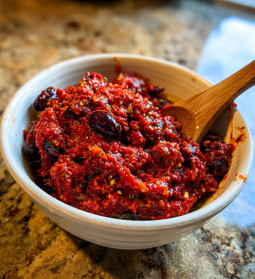 Geroosterde paprika-tapenade