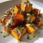 Geroosterde pompoen met tahin