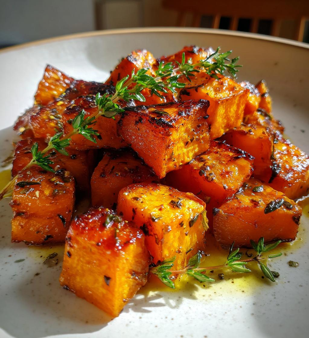 Geroosterde pompoen met tijm