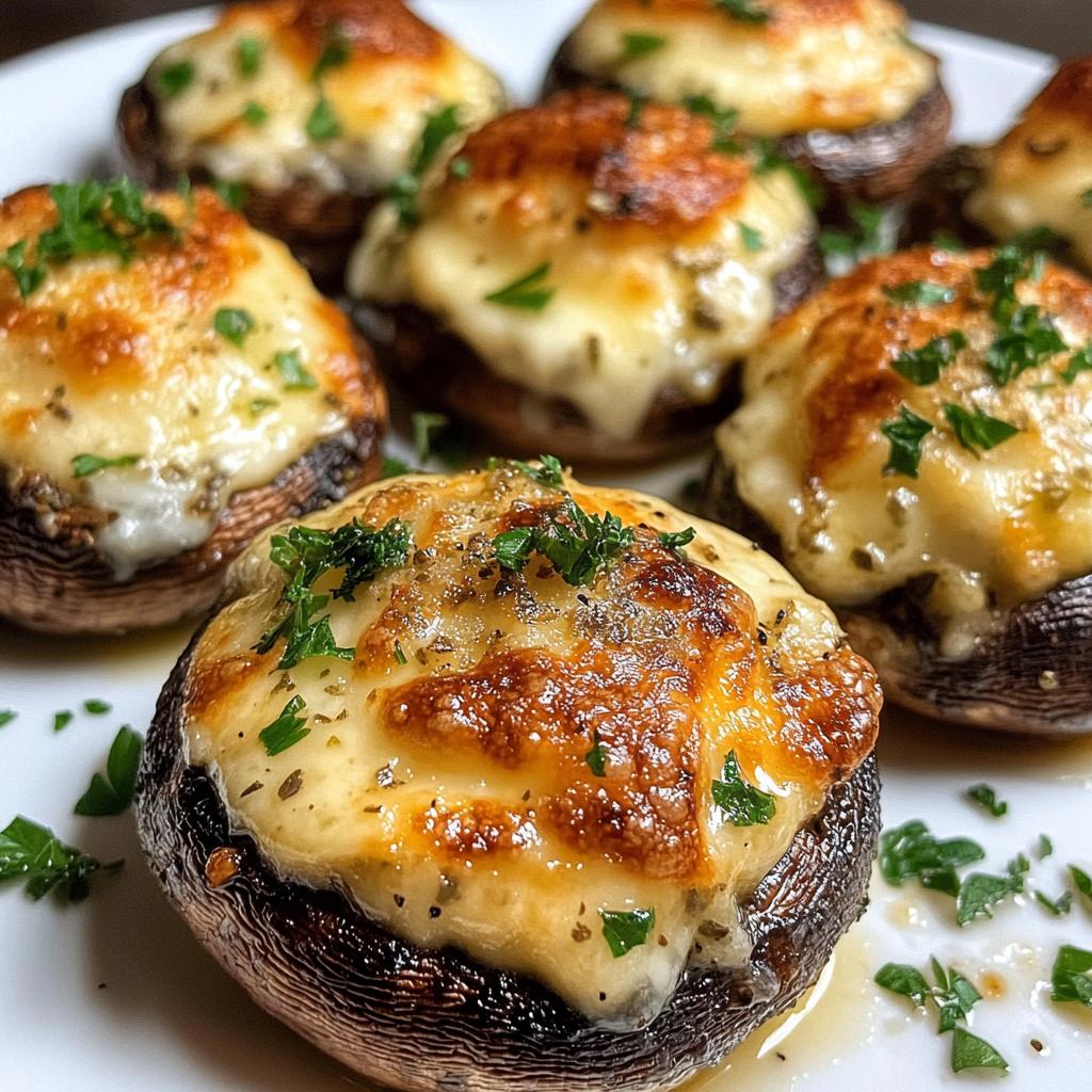 Gevulde champignons met kruidenkaas