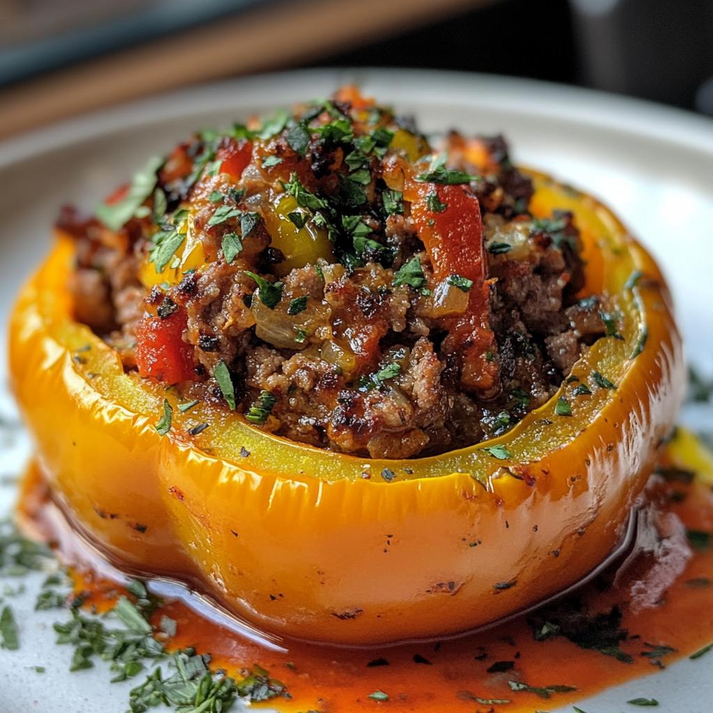 Gevulde paprika’s met gehakt