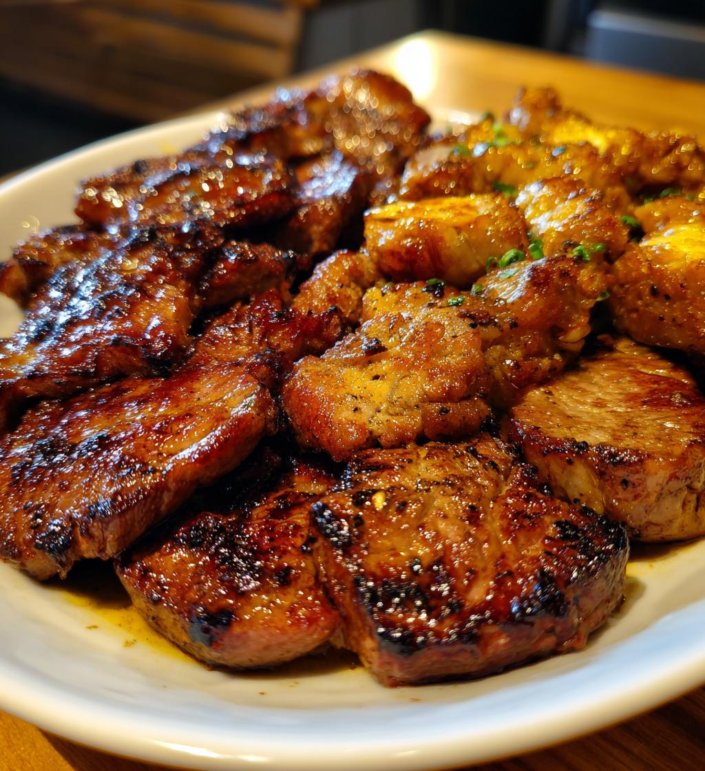 Gourmet met verschillende vleesjes