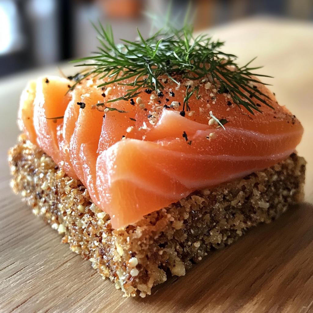Gravad lax op roggebroodkruim