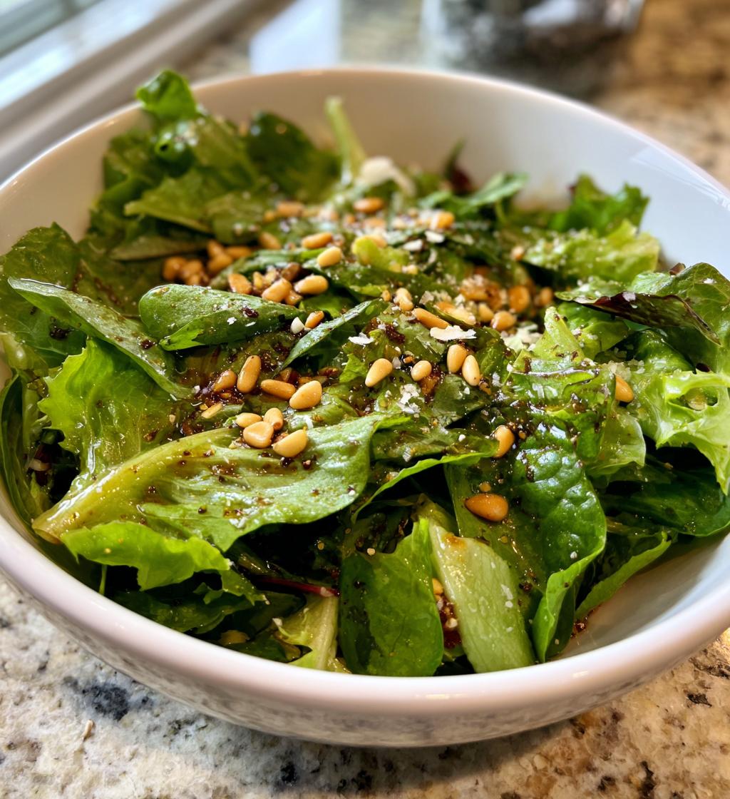 Groene salade met truffelolie