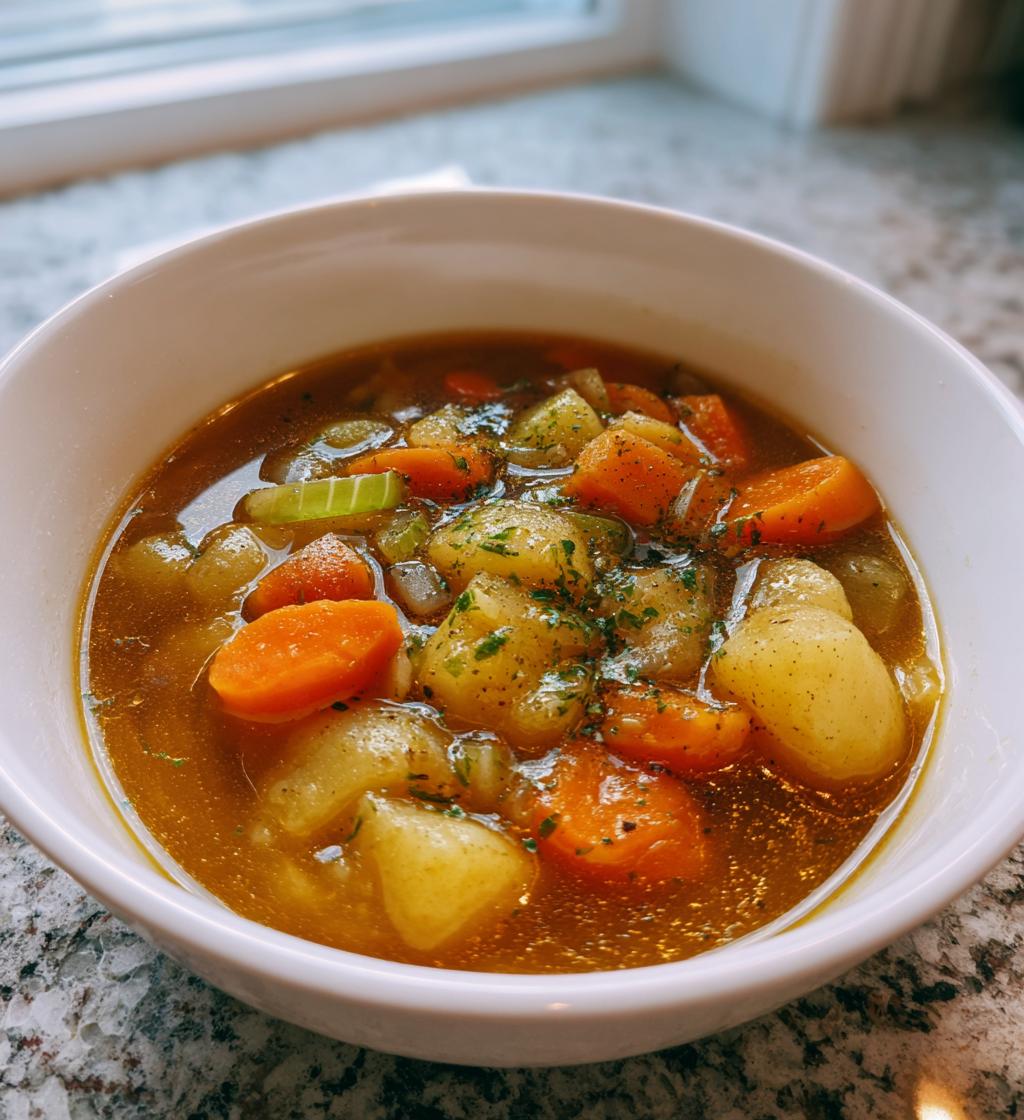 Groentesoep met truffelolie