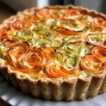 Groentetaart met wortel en prei