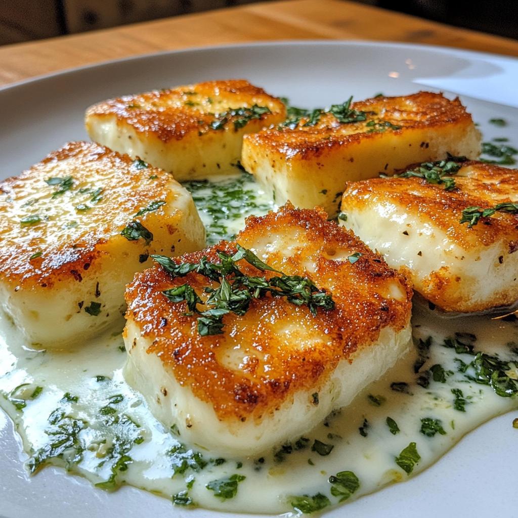 Halloumi-krokant met munt-yoghurt