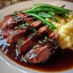 Hert met chocoladejus