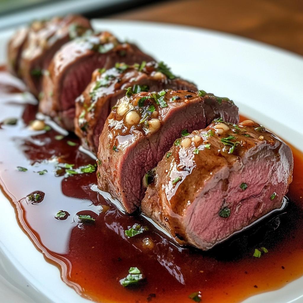 Hertenrollade met rode wijn