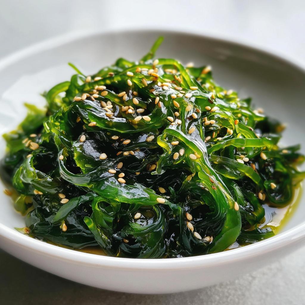 Japanse wakame zeewiersalade