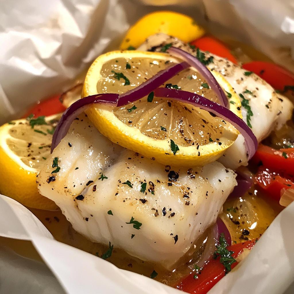 Kabeljauw in papillot