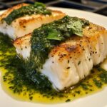 Kabeljauw met basilicumsaus