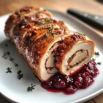 Kalkoenrollade met cranberrysaus