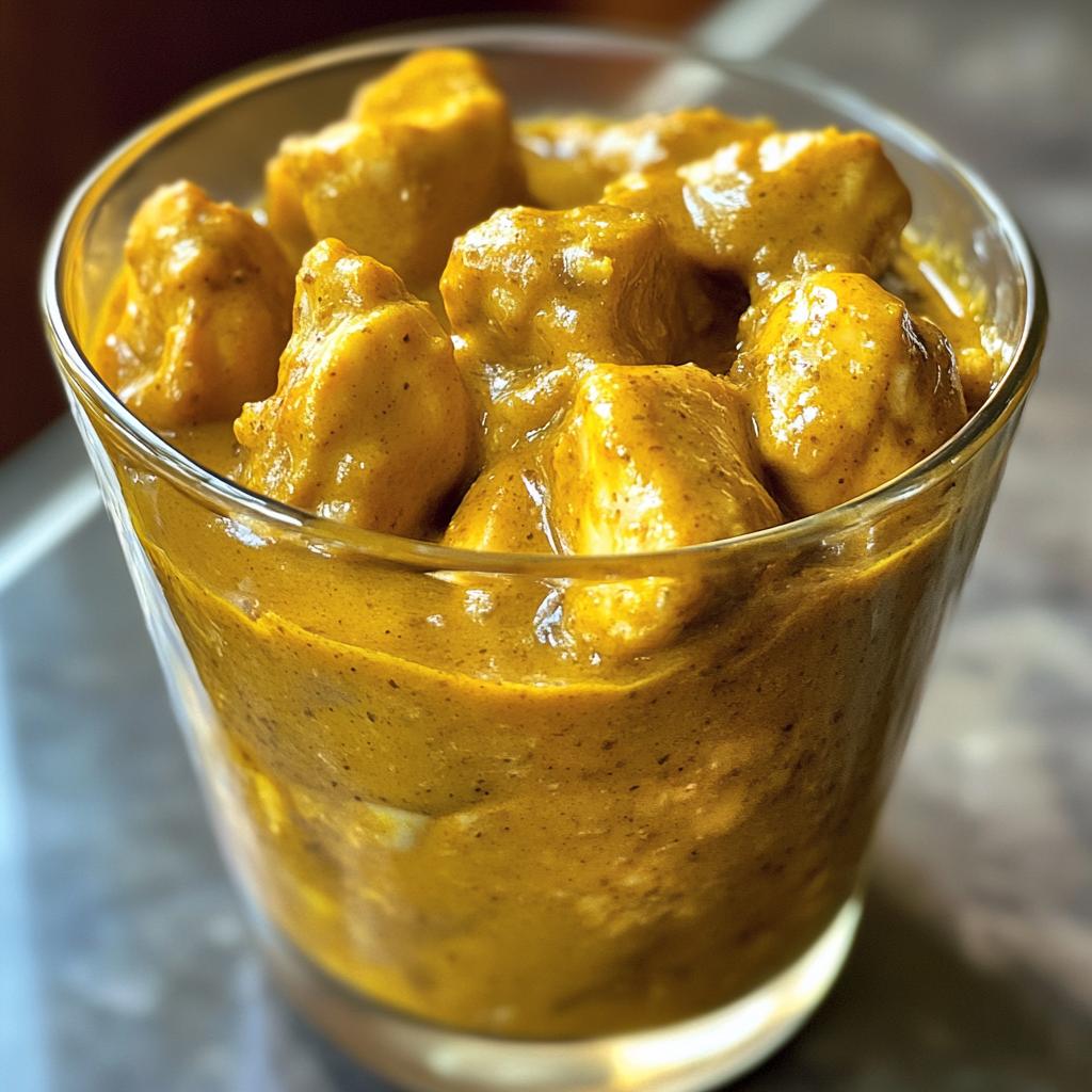 Kerrie-kip in glaasje - detail 1