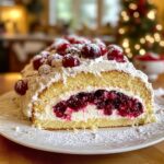 Kerstrollade met cranberrysaus