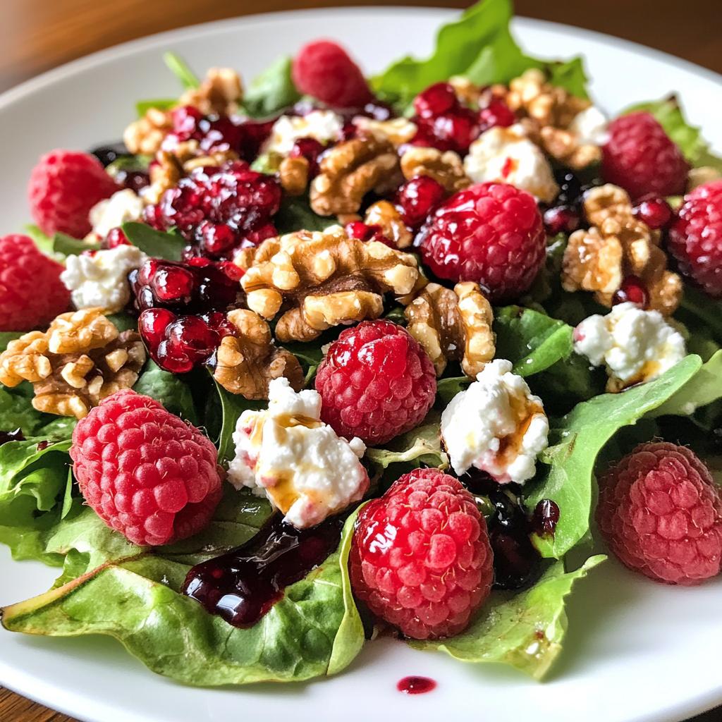 Kerstsalade met framboos - detail 1